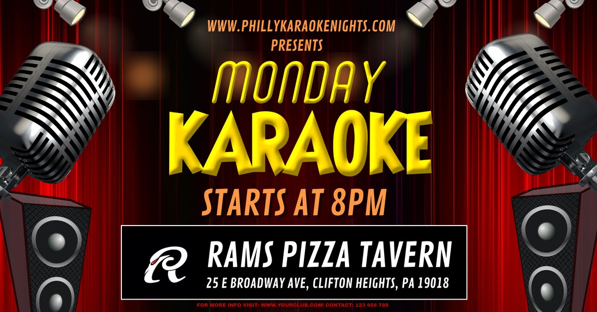 Monday Karaoke at Rams Pizza Tavern with DJ Mojo (Clifton Heights, PA - Delaware County)